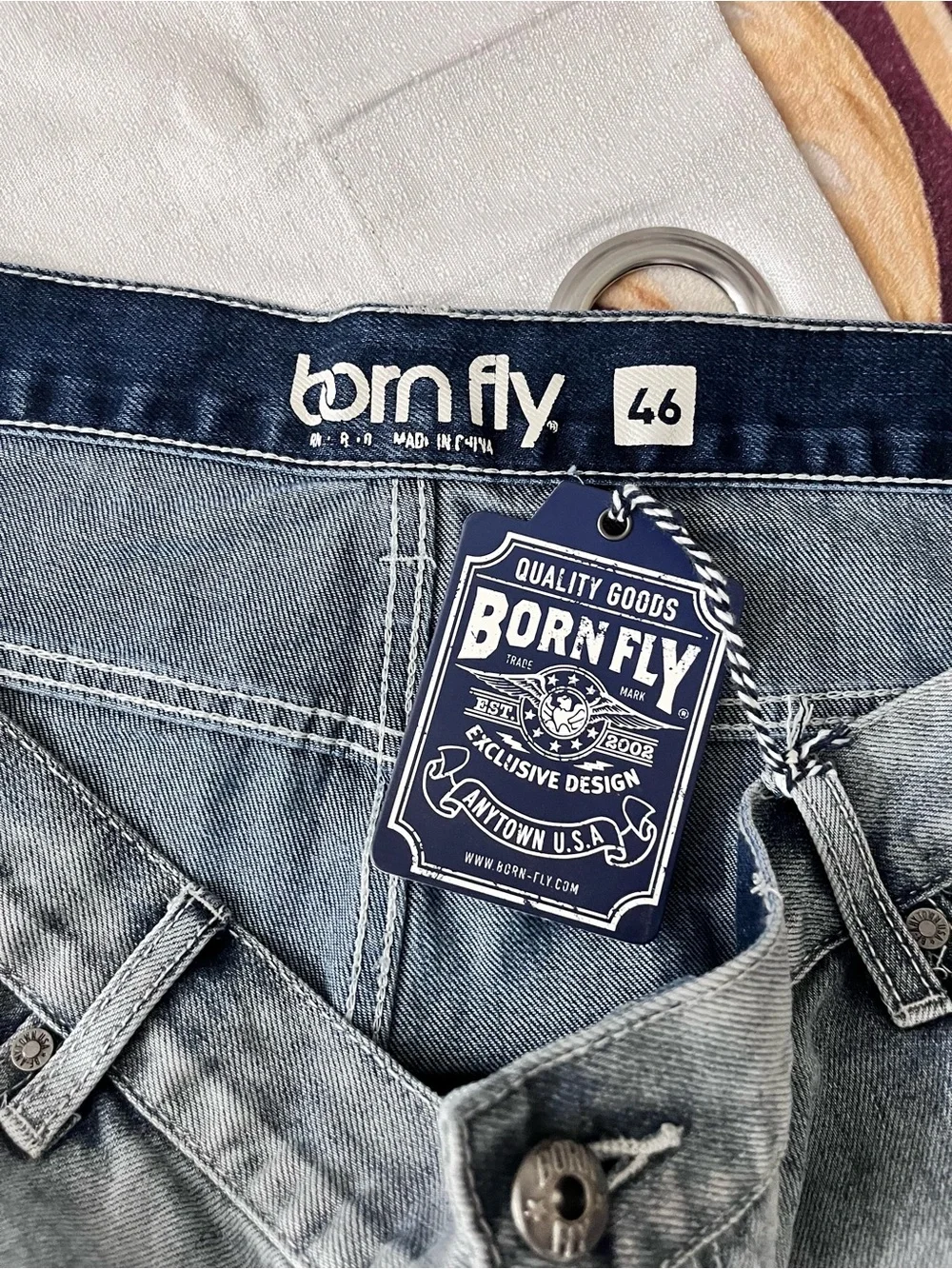 Born Fly Men’s Ombre Blue Straight Jeans size 46